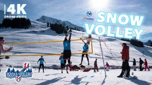 1er tournoi de snow volley officiel en France vidéo 4K avec Drone